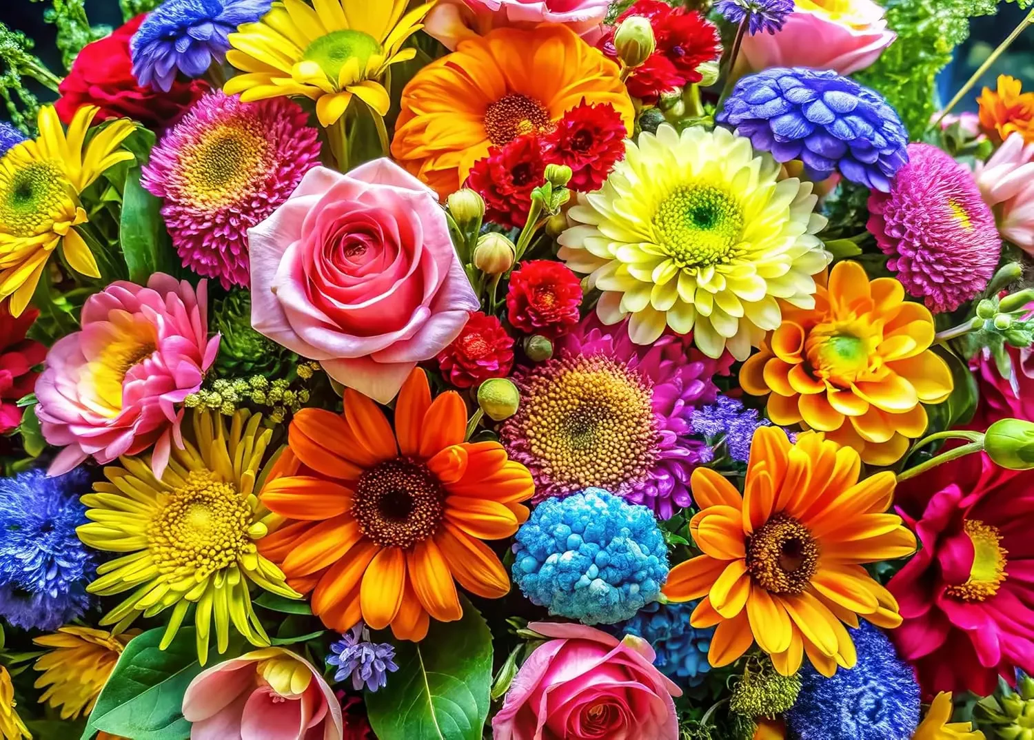 จิ๊กซอว์รูปดอกกุหลาบหลากสี 500/300/120 ชิ้น เกมกิจกรรมครอบครัวที่ท้าทาย เหมาะสำหรับห้องเล่นเกม ห้องนอน ห้องนั่งเล่น ของขวัญสำหรับงานปาร์ตี้