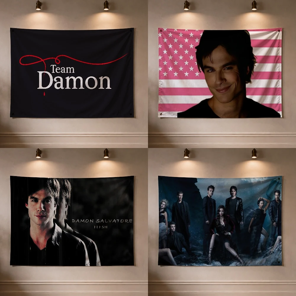 The V-Vampire D-Diaries Flag Decoration Outdoor Picnic Party Art Hanging Home Camping Party Banner