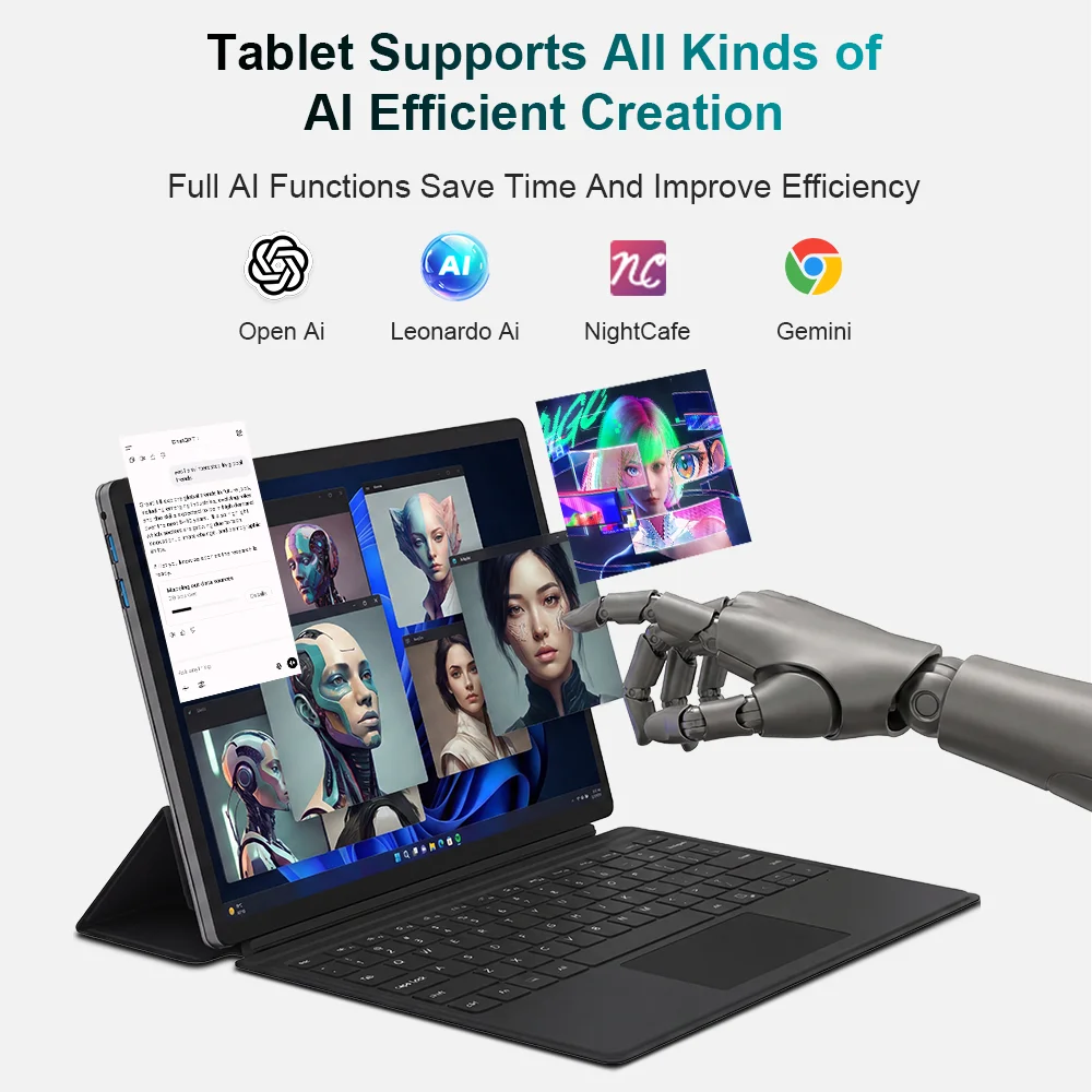 Ninkear S13 Neo 2-in-1 Laptop Tablet, 13-Inch 3K IPS 3:2 Display, Intel N150, Magnetic Detachable Keyboard, All-Day Battery, Versatile Connectivity, AI-Ready for Work, Study and Travel