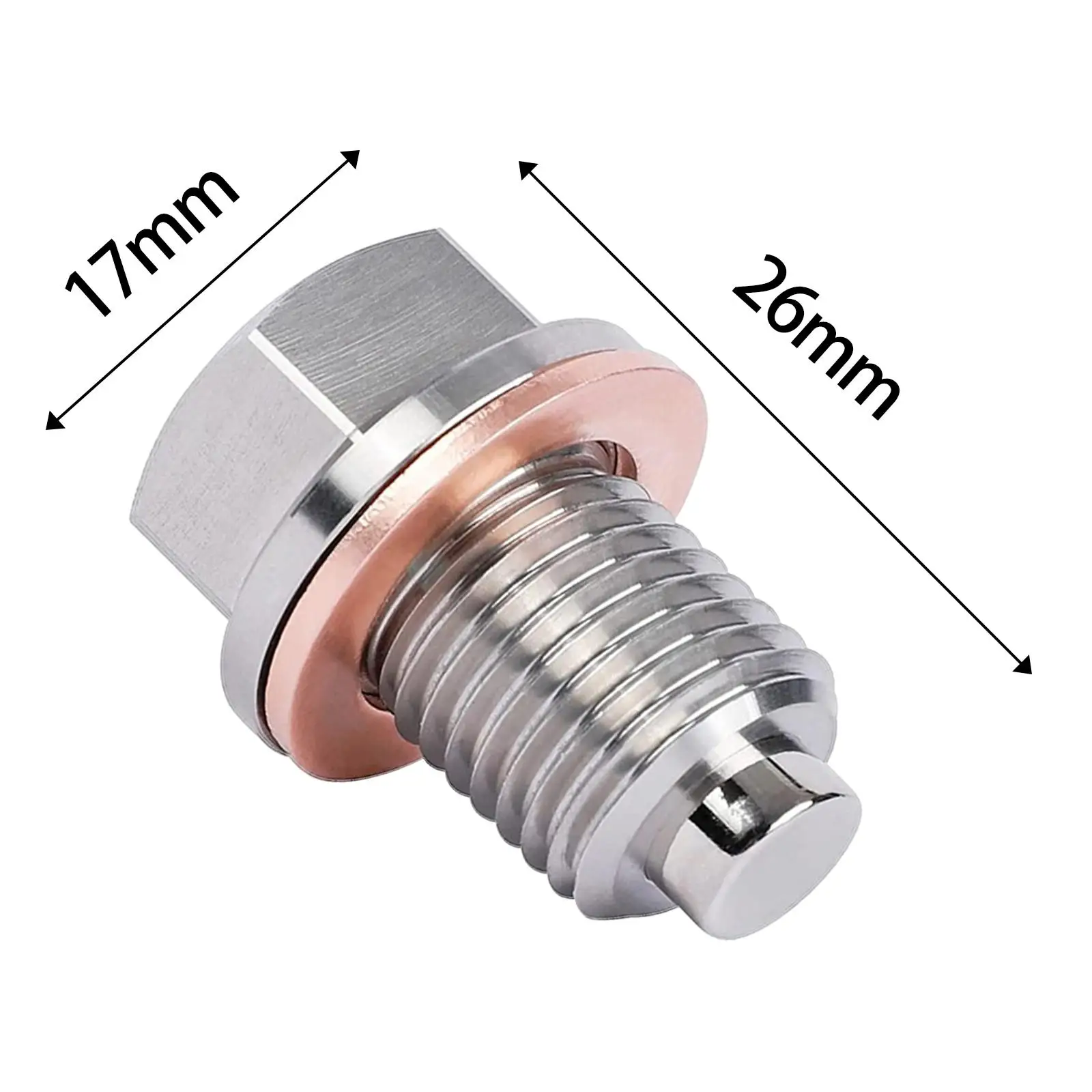 Oil Drain Plug Screw M12x1.5 Easy to Install Replacement Heavy Duty Neodymium Magnet Bolt Sump Drain Nut for Car Motorcycle