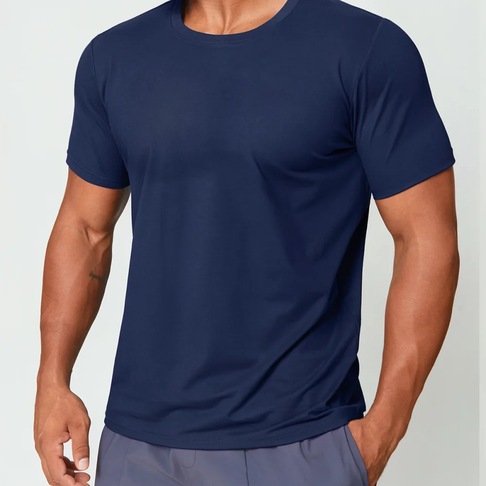 Mens Athletic T Shirt Quick Dry Breathable Sportswear Tee For Running Fitness Training Workout Gym Outdoor Casual Tops