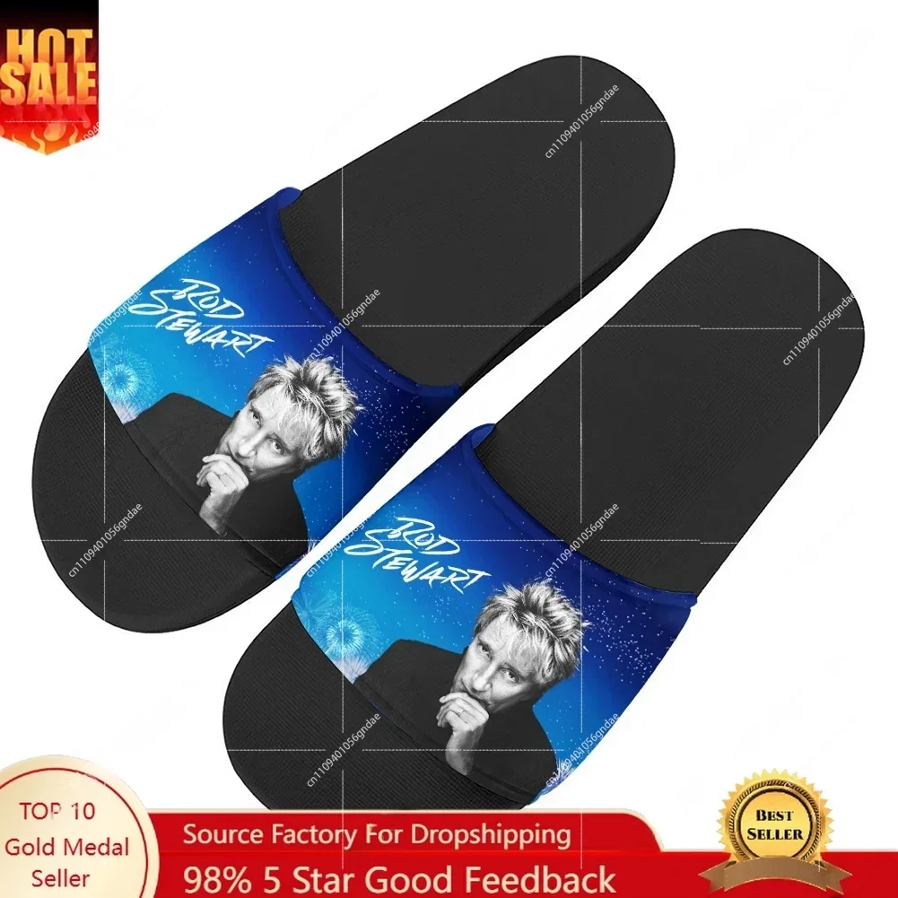 Rod Stewart Pop Music Rock Slippers Home Water Shoes Men Women Beach Pool Sandals High Quality Custom Summer Slipper view 4