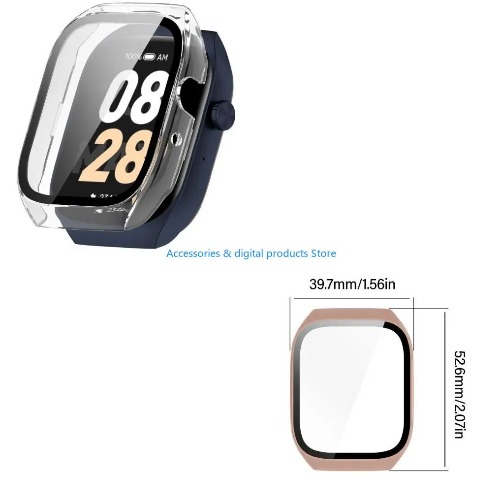 77JD Scratch Resistant Shell Cover Glass Antidust Case For Watch T2 Screen Protector Frame Shell Quick To Attach & Detach
