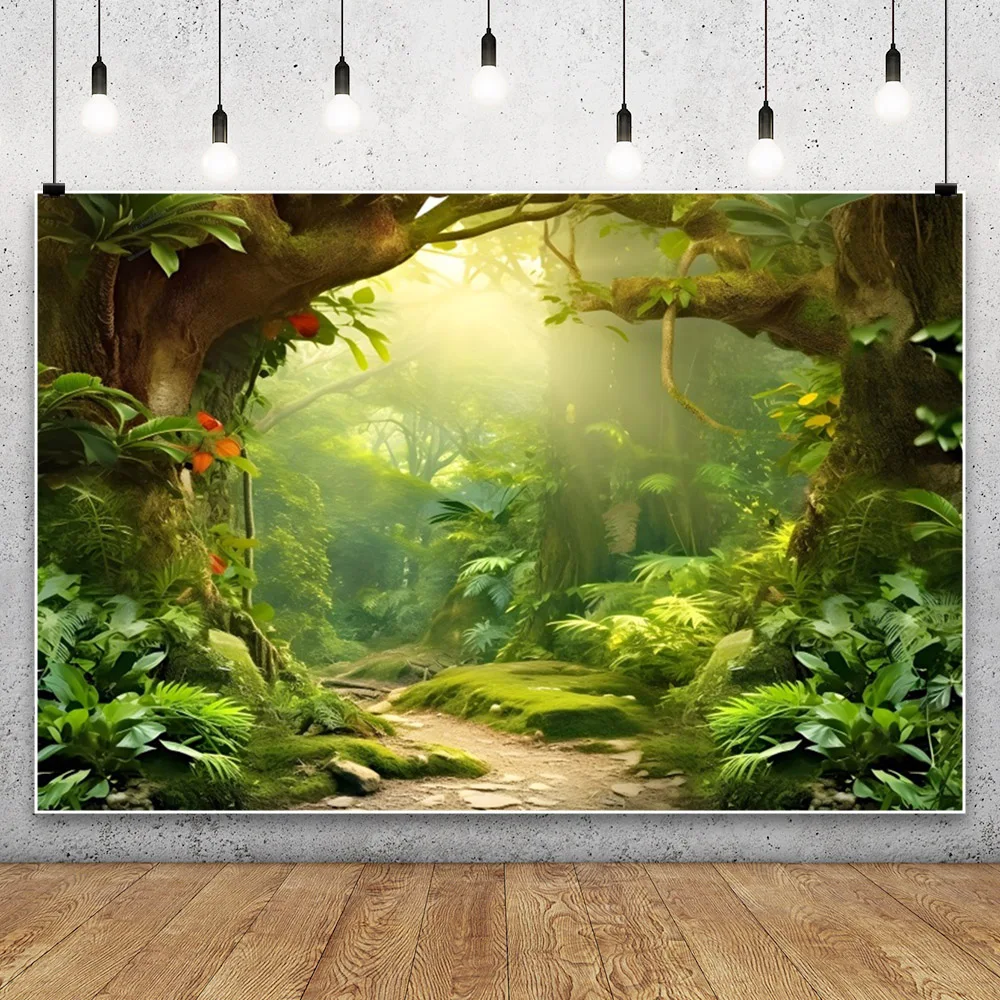 Dreamy Forest Baby Shower Backdrops Photography Boy Girl's Portrait Photographic Background Birthday Party Decor Studio Shoots