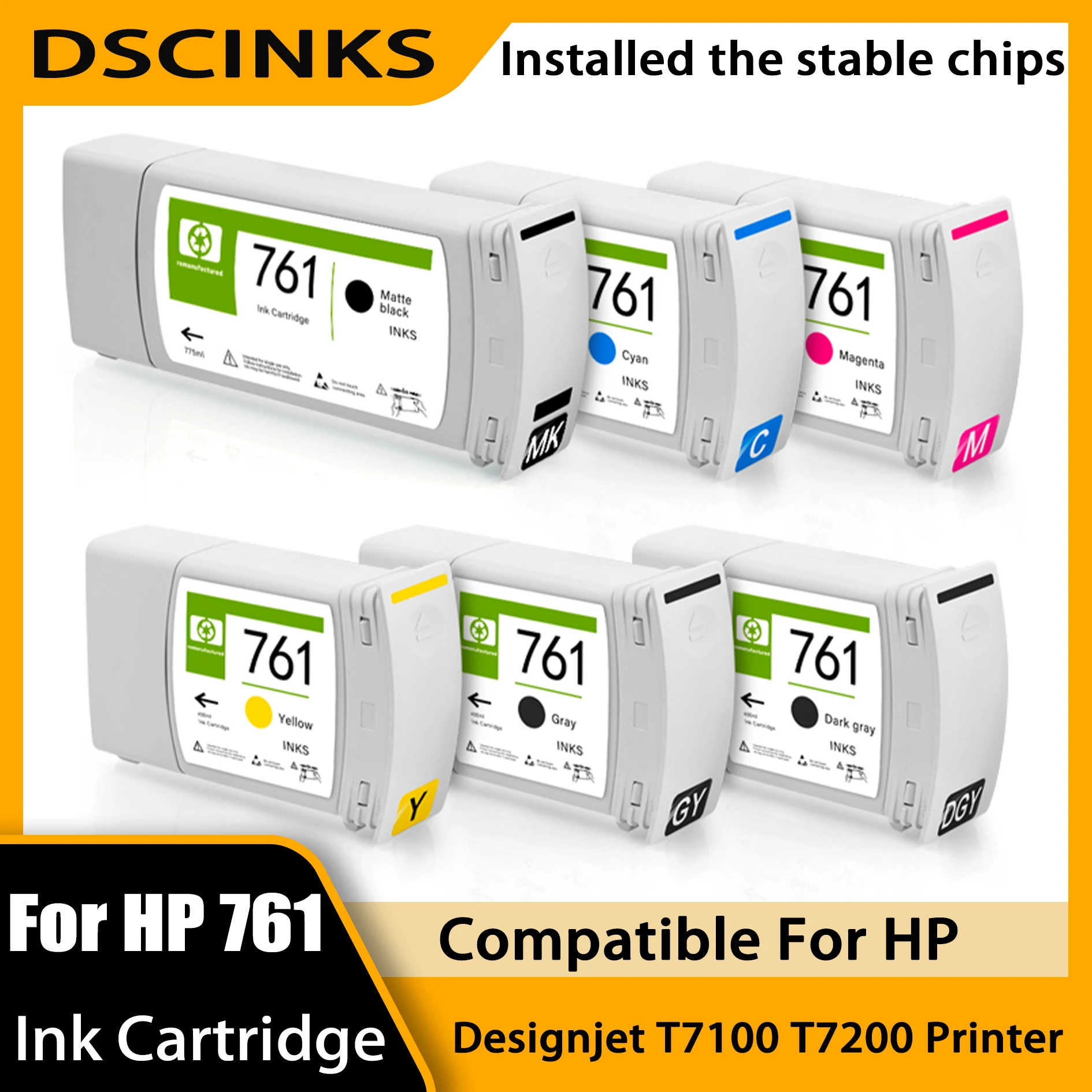 

Чернильный картридж 761 для принтеров HP Designjet T7100 T7200 (аналог CM996A, CM995A, CM997A, CM994A, CM993A, CM992A)