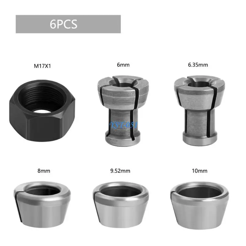 E15A Comprehensive Router Chuck Set Offering Multiple Size to Meet Machining Requirements and Boosting Productivity