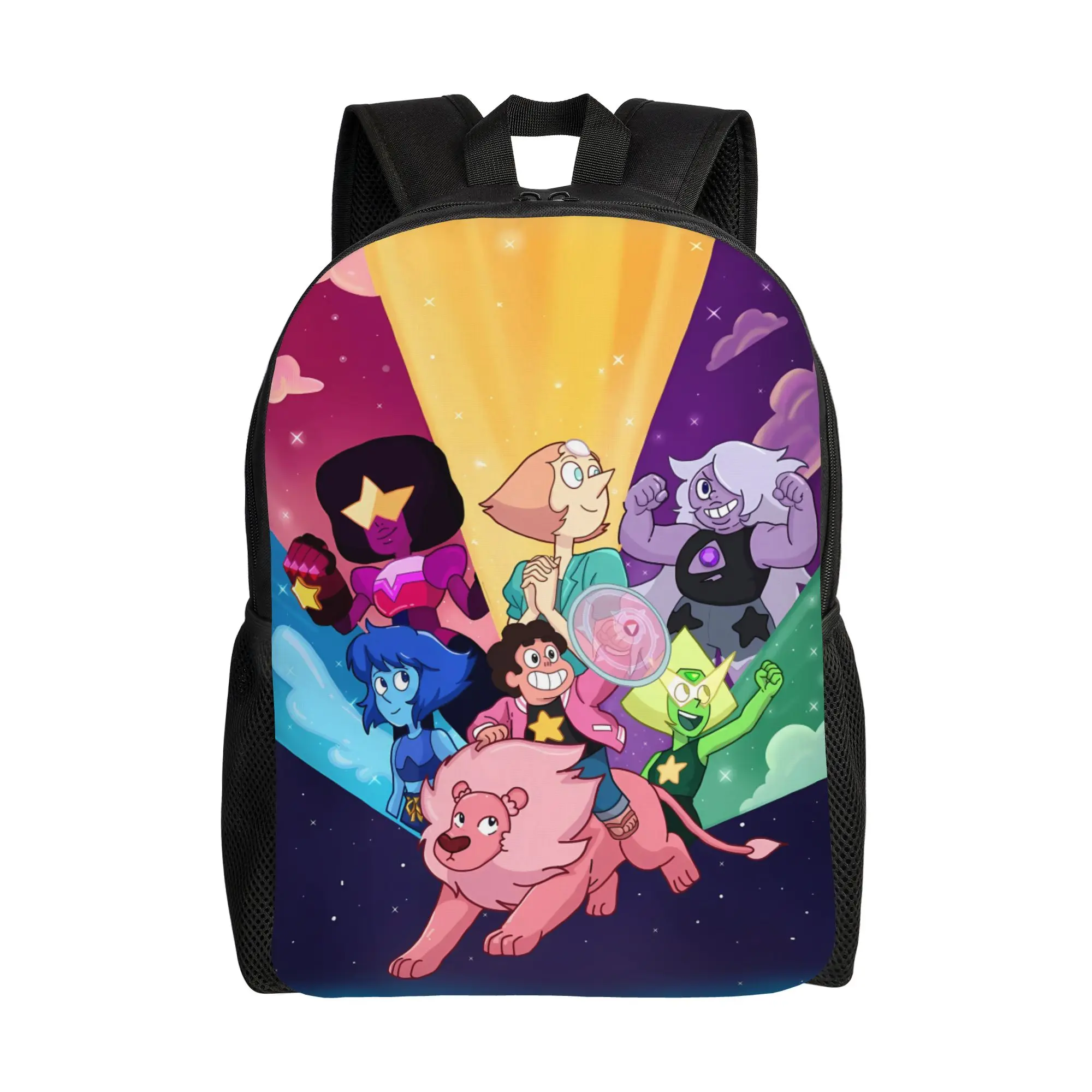 Crystal Gems Steven Universe Backpack  Streetwear Backpacks Girl University Big High School Bags Custom Rucksack