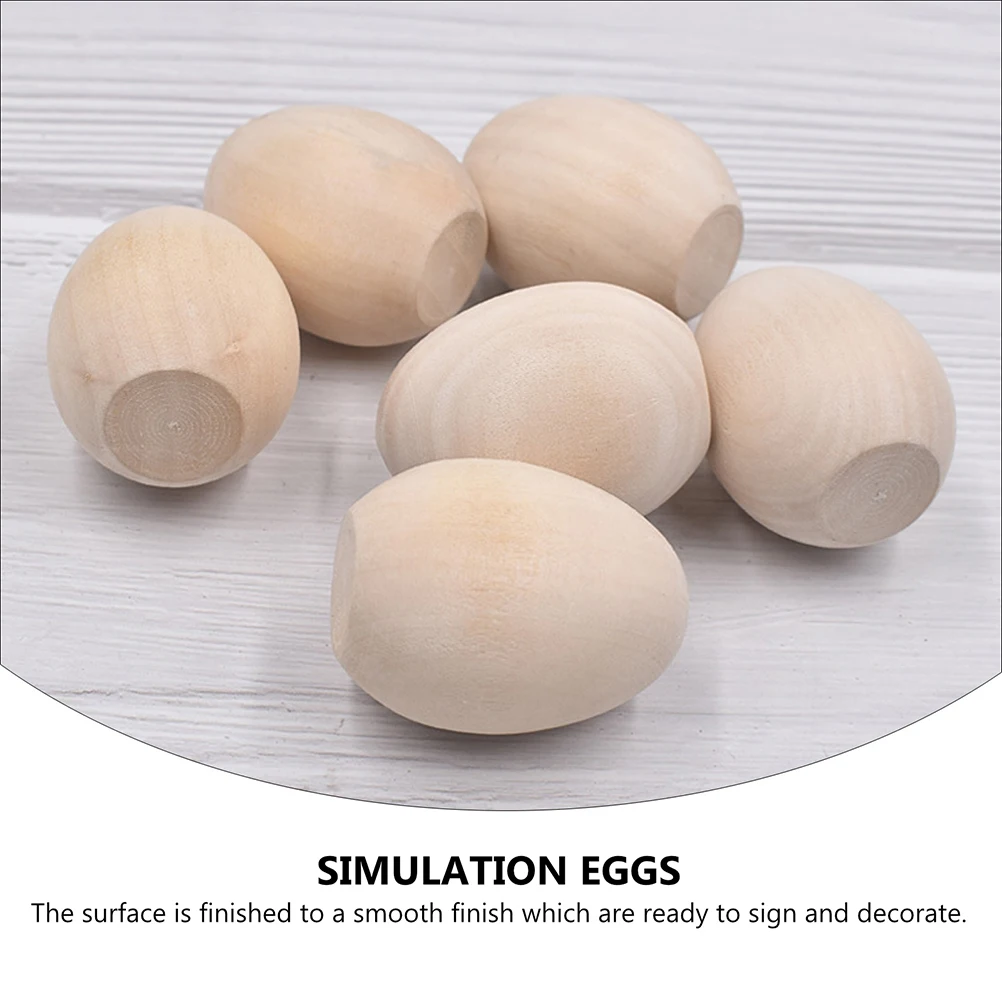 

12Pcs Wooden Eggs Creative Fun Simulate Real Eggs Perfect for Kids Pretend Play and Art Projects Kids Egg Toys