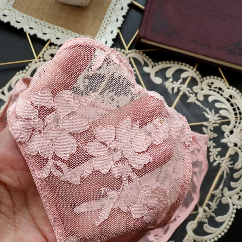 Women\'s European and American Hoop Thin Belt Girl Lace Embroidery Flower Panties Feminine Breathable Women\'s Briefs Underwear