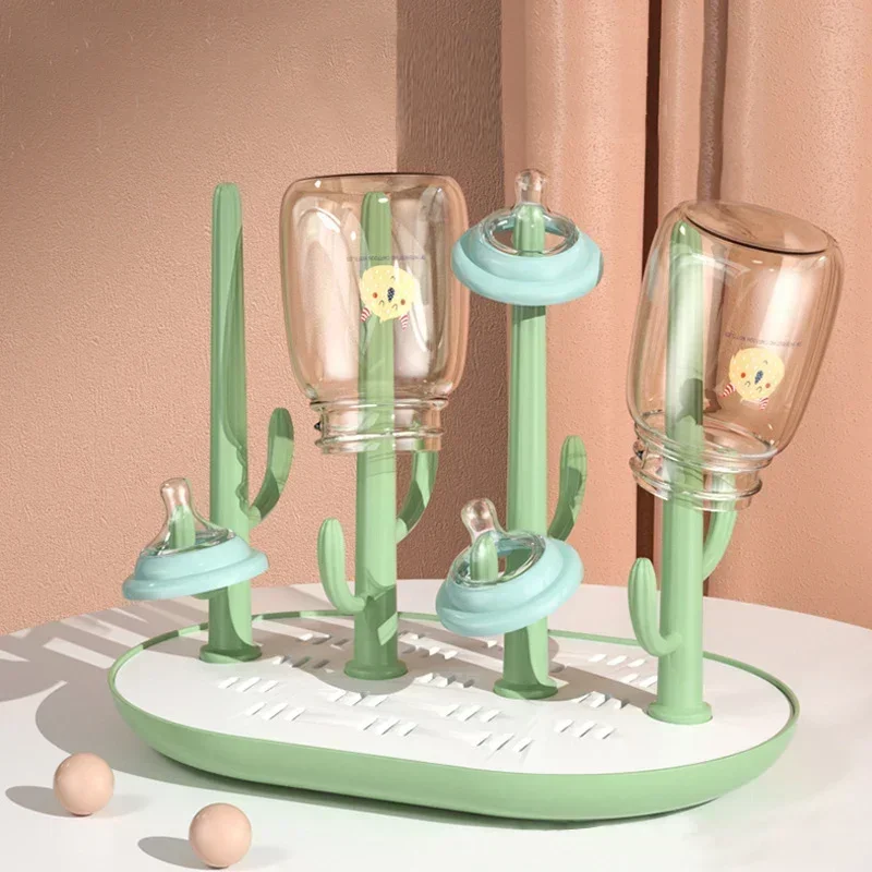

Adjustable Baby Bottle Drying Stand - Multifunctional Drain Rack with Detachable Storage Sections