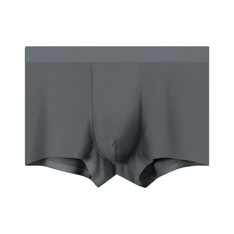 

3PC Men's underwear, men's mulberry silk antibacterial inner crotch, flat pants, sporty, comfortable and breathable, four-corn