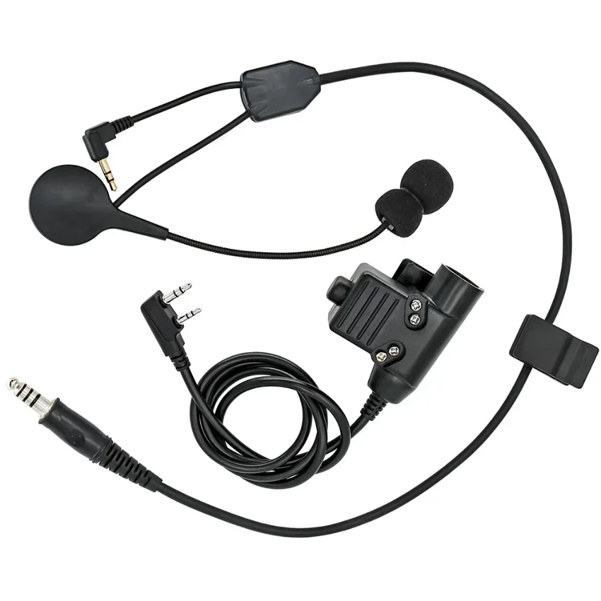 Taktisches ptt y line mikrofon kit elektronischer headset adapter für howard leight impact/zohan em054/sordinipsc shooting headset