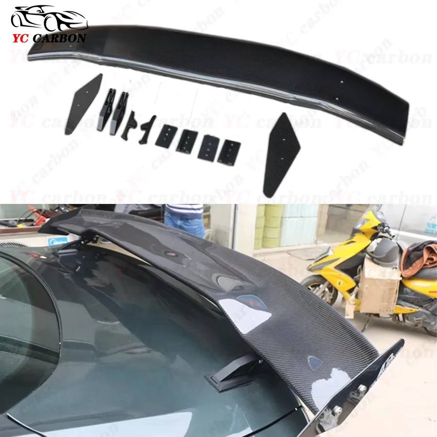 For The Chevrolet Camaro Bumblebee Carbon Fiber Tail fins Rear Trunk Spoiler Guide Wing Rear Wing Upgrade body kit