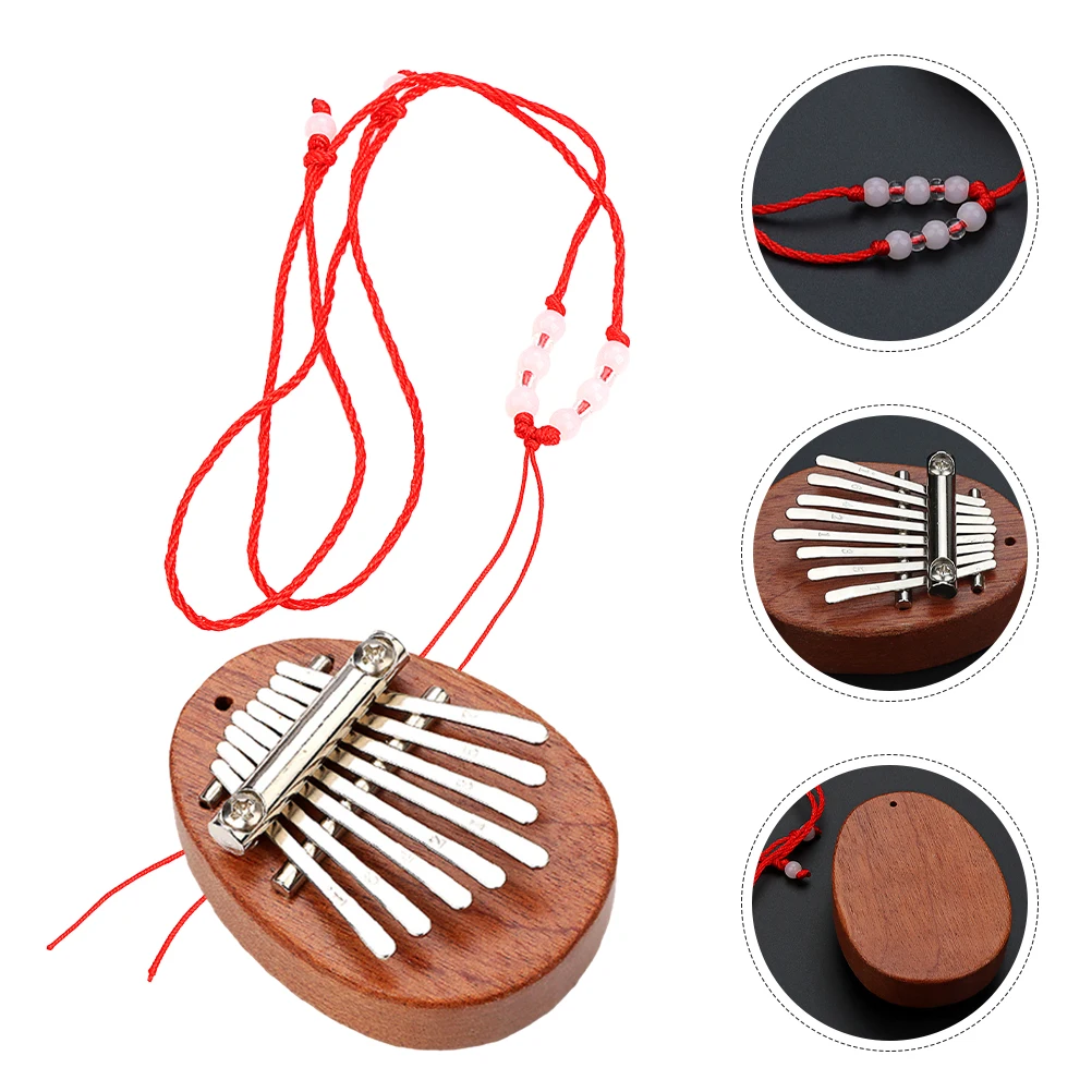 

Wooden Thumb Musical Instrument Mini Instruments Kalimba Metal Beginner Piano