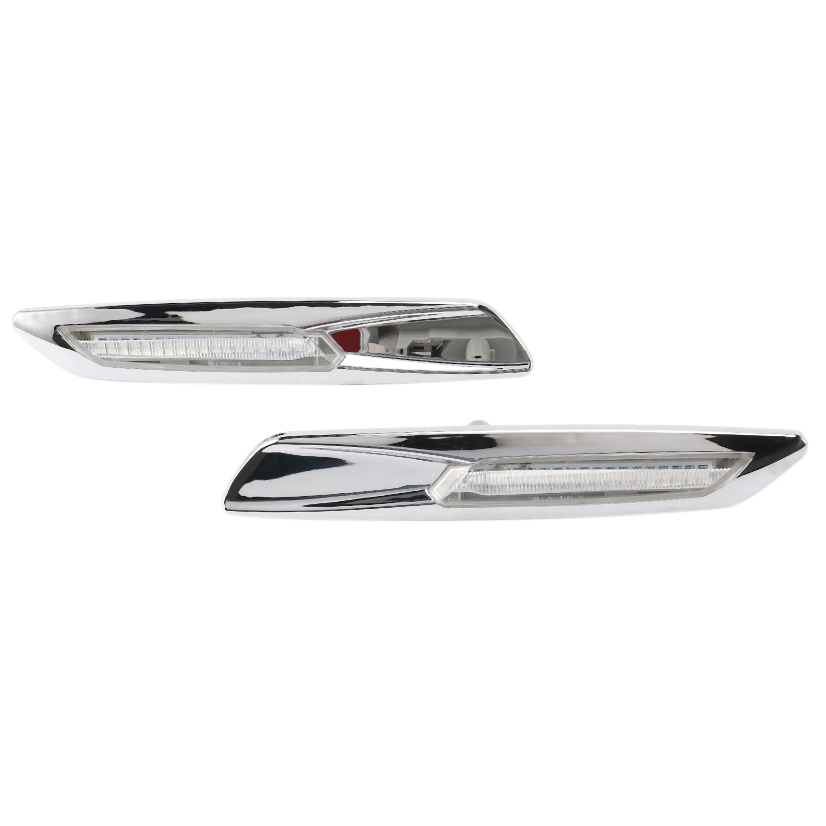 

Chrome LED Side Marker Turn Signal Indicator Lights for BMW 3-Series E46/E90/E91/E92 E93