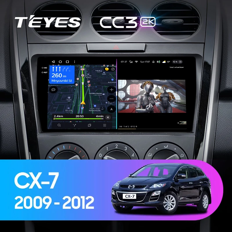 TEYES CC3 2K For Mazda CX7 CX-7 CX 7 ER 2009 - 2012 Car Radio Multimedia Video Player Navigation stereo GPS Android 10 No 2din 2 din dvd