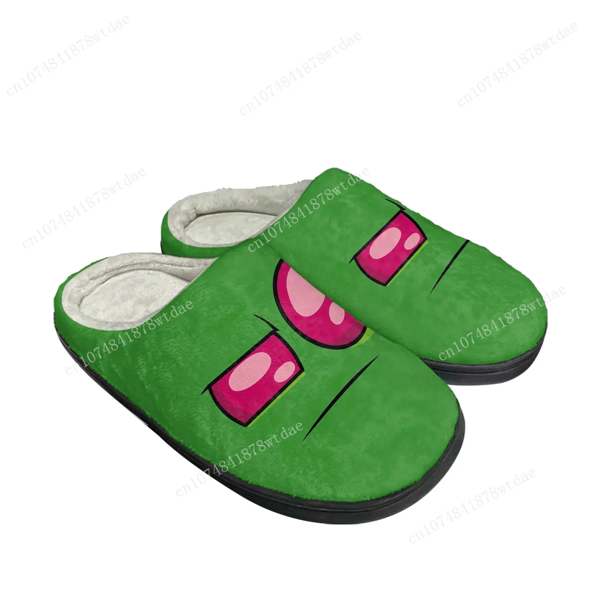 Zim Home Cotton Slippers Mens Womens Invader Plush Bedroom Casual Keep Warm Shoes Anime Custom Thermal Indoor Slipper