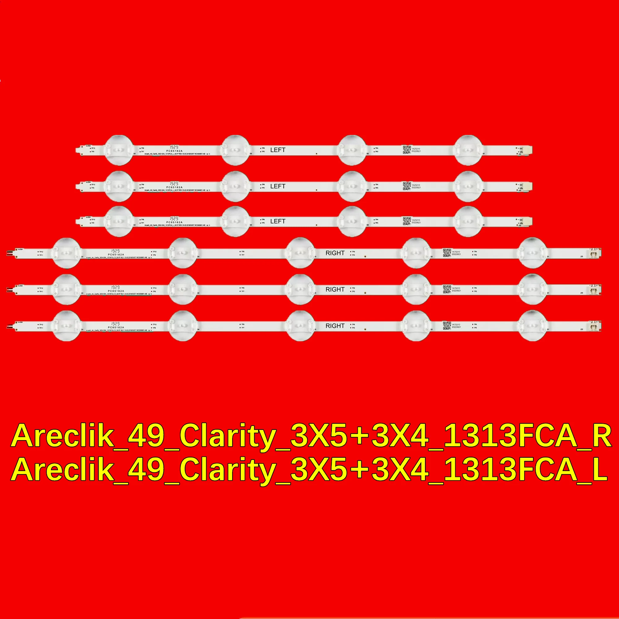 Telewizor LED pasek podświetlający dla 49 vlx7020 WCK60601-AB areclik_49_clarity _ 3x5 + 3x4 _ 1313fca _ r/l _ 4 s1p