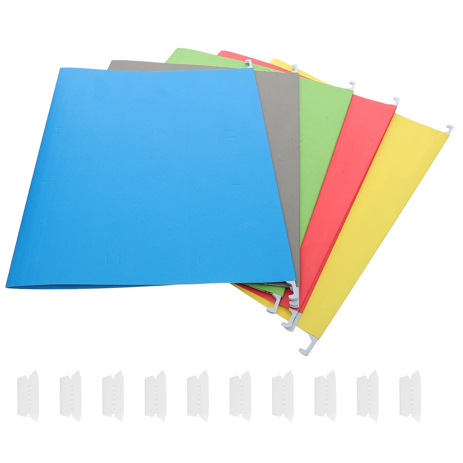 5Pcs Hanging File Holders Premium Wear-Resistant File Folders for Office Home Organization Large Opening Document Holder