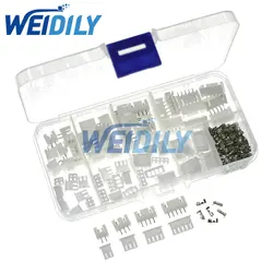 230PCS XH2.54 2p 3p 4p 5 pin 2.54mm Pitch Terminal Kit Housing Pin Header Connector Wire Connectors Adaptor XH Kits TJC3