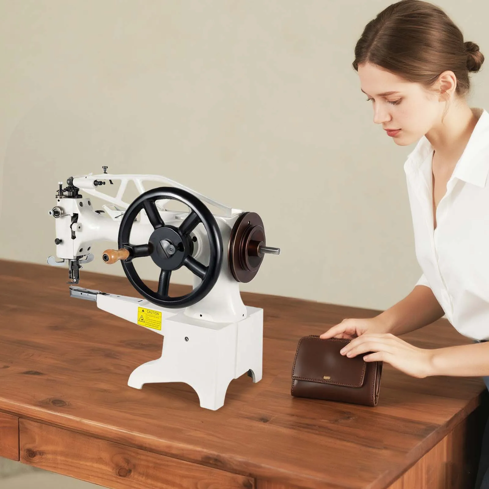 

Leather Sewing Machine, Hand Crank Heavy Duty Sewingg Machinee, Hand Mending Machiner for DIY Rubber Plastic& Canvas