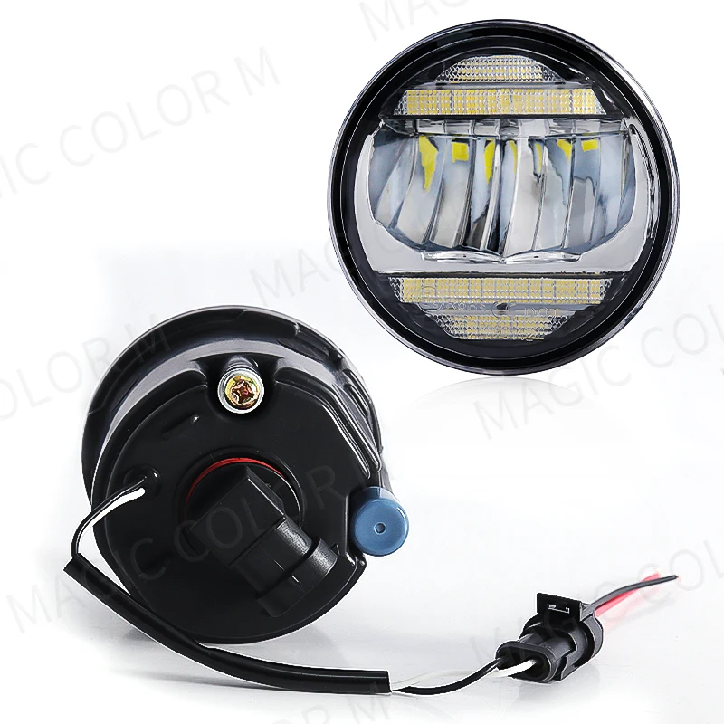 For Nissan Tiida X-Trail Patrol Cube Vampira NV200 LED Fog Lamp + Daytime Running LIghts DRL Multifunction Waterproof White 12V