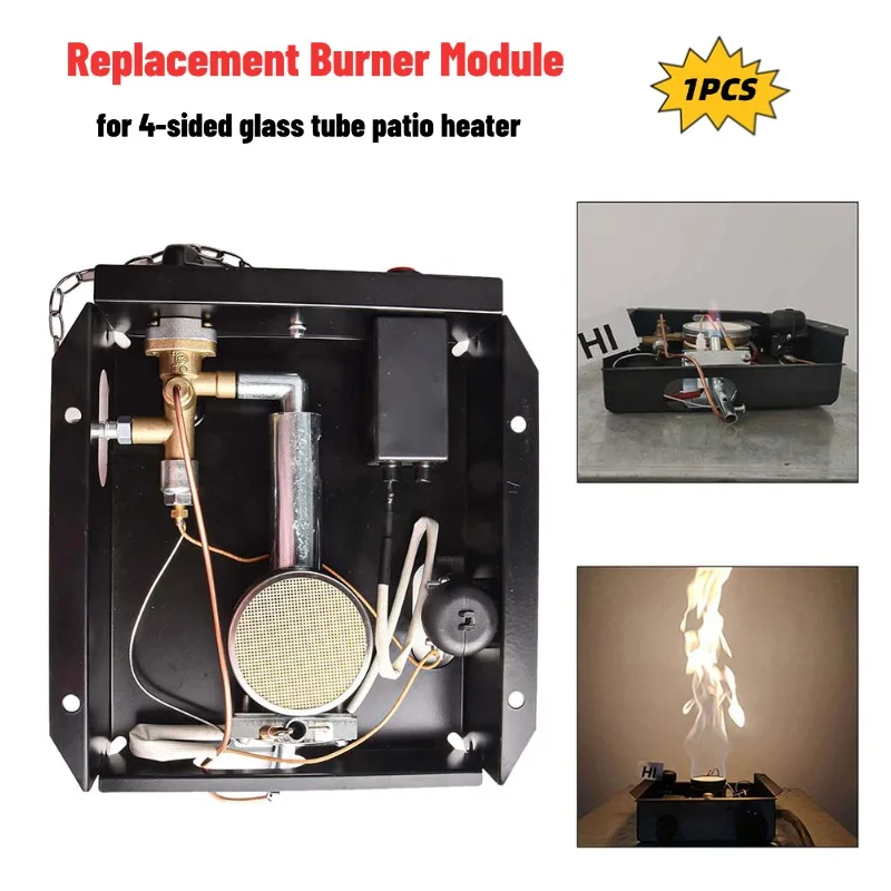 

47 000 BTU Patio Heater Burner Module Replacement With Regulator Assembly Kit Low Pressure Hose Burner. For Pilot Hose AAA