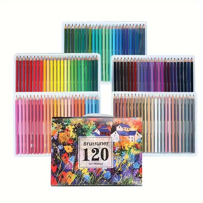 Brutfuner 48/72/120/160/180 Farben Ölfarbstift-Set für Kunstzeichnungen, Spezialfarbstifte – Detail 3