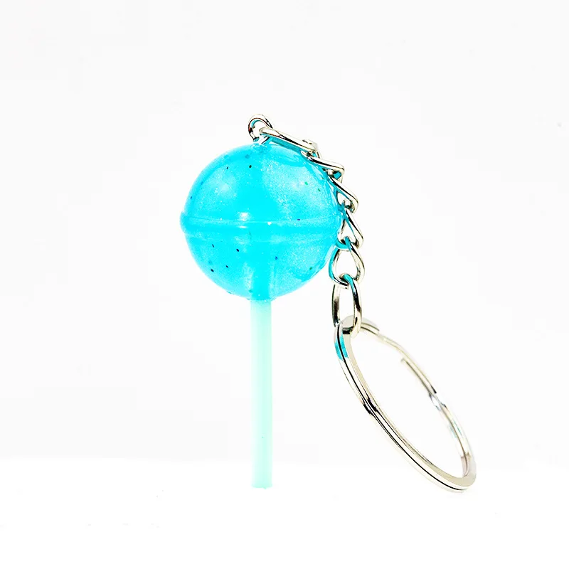 Cute Resin Candy Lollipop Keychain Mini 3D Simulation Food Car Keyring Men Women Handbag Pendants DIY Jewelry Gift Accessories