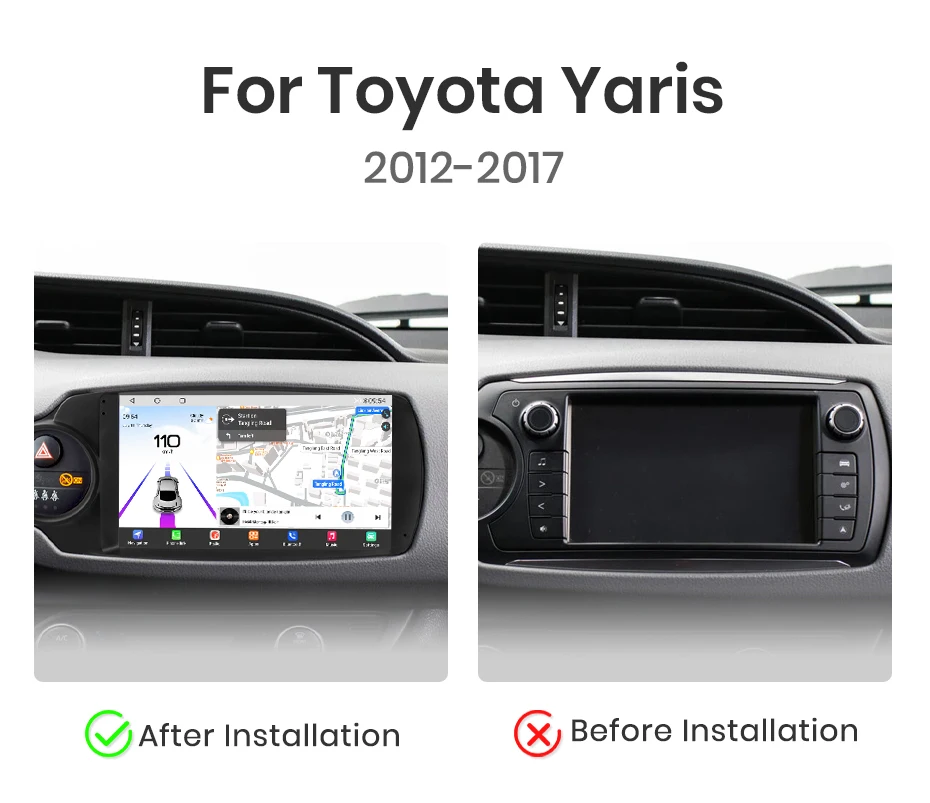 Junsun Qualcomm 8-Kern 360 ° Optionale Kamera, CarPlay, Android Auto Autoradio für Toyota Yaris 2012-2017, 2-DIN-Systeme, Stereo, GPS, SWC, Bluetooth, FM, RDS, DSP, IPS-Bildschirm, intelligente Fahrzeugsysteme, KI-Sprachsteuerung, 4G, WLAN, 8-Kern-Prozessor, Plug&Play-Headunit – Detail 5