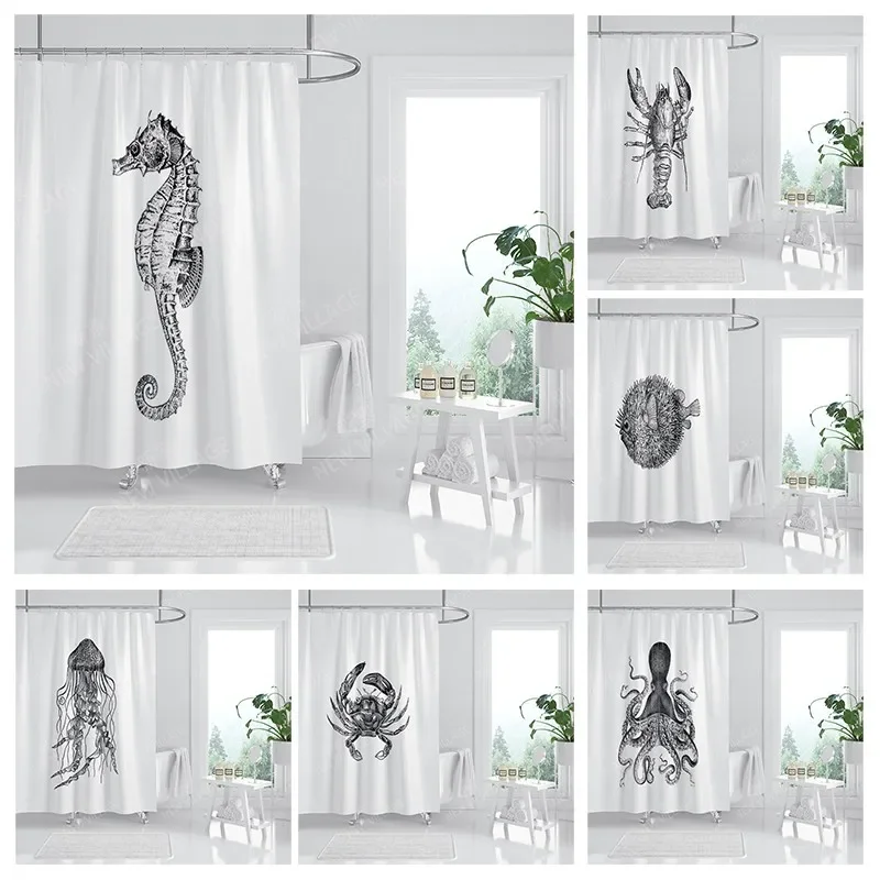 Waterproof fabric shower curtain Bathroom curtain accessories 180x200 Bath curtain for shower 240*200 nordic boho decor 240x200