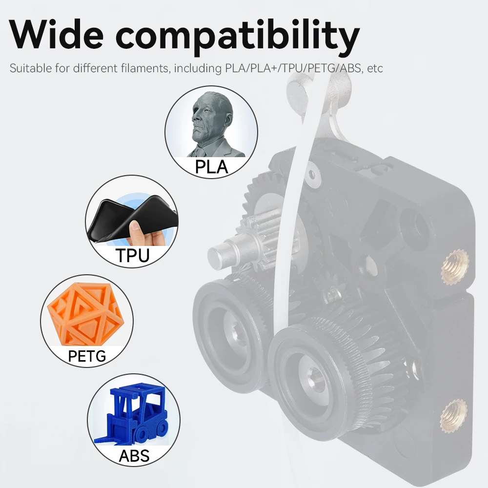 CR K1C Extruder K1 Gear All Metal Filament Drive Gear for Creality K1 Max Extruder Nickel Plated DLC Coating High Hardness Wear