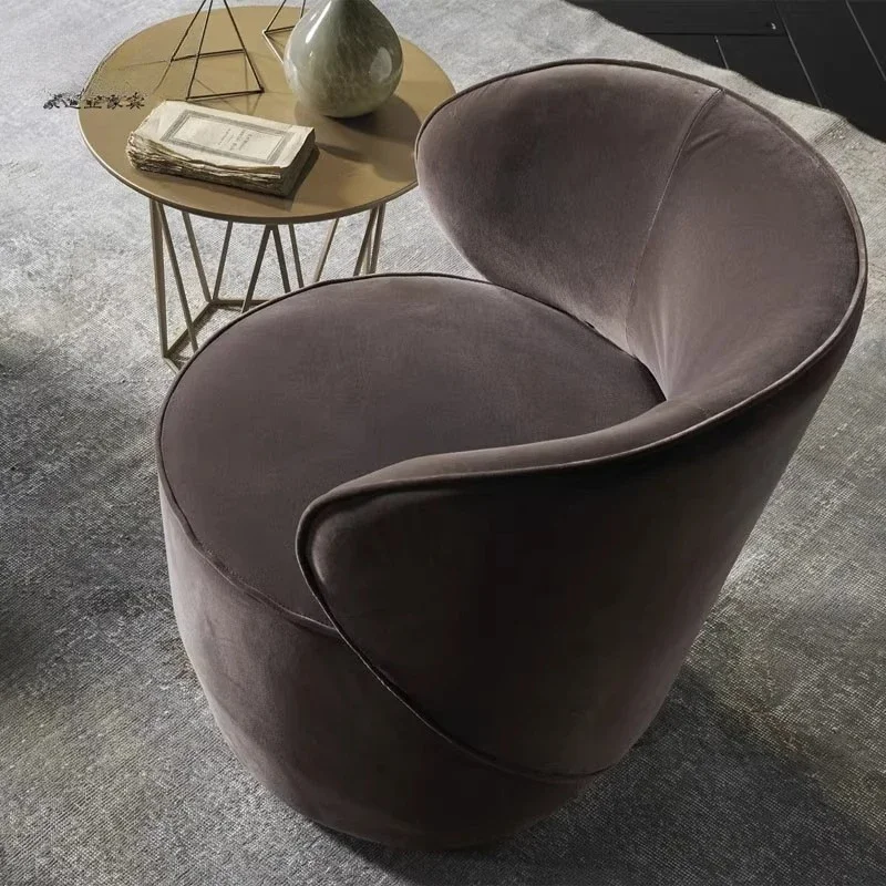 Nordic single fabric sofa chair small apartment bedroom makeup stool
