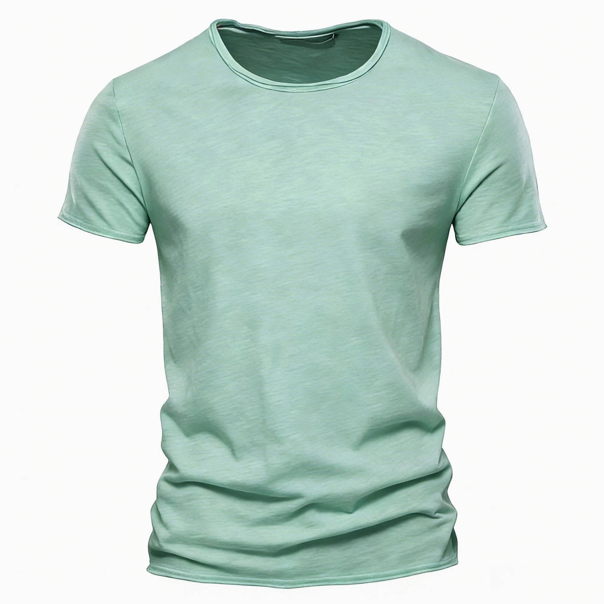 100% Katoen Mannen T-shirt Casual Zachte Fitness Zomer Dunne T-shirts Mannen Thuis Kleding O-hals Korte Mouw Soild T-shirt voor Mannen