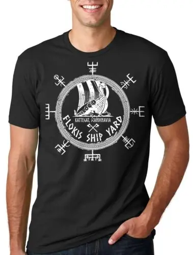 Flokis Shipyard Vikings T-shirt Valhalla Viking Norsemen Norse Floki T-shirt