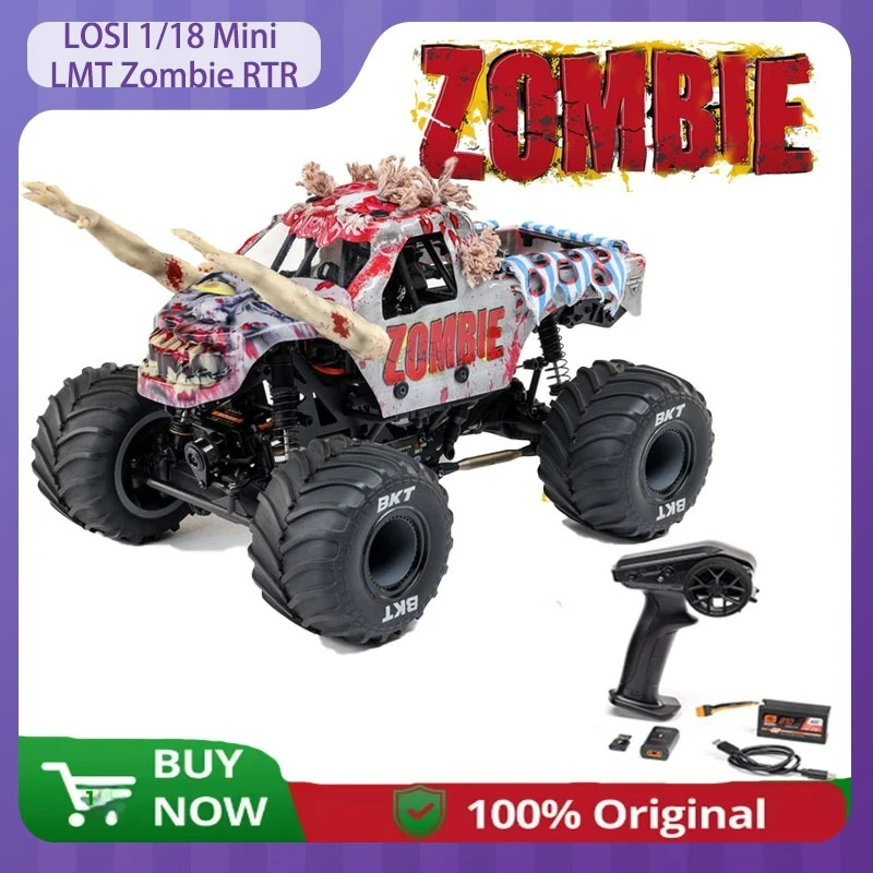 

LOSI 1/18 Mini LMT ZombieRC Cars 2.4G 4WD high-speed off-road vehicle Brushed 2S straight bridge racing RTR Male rC car gift