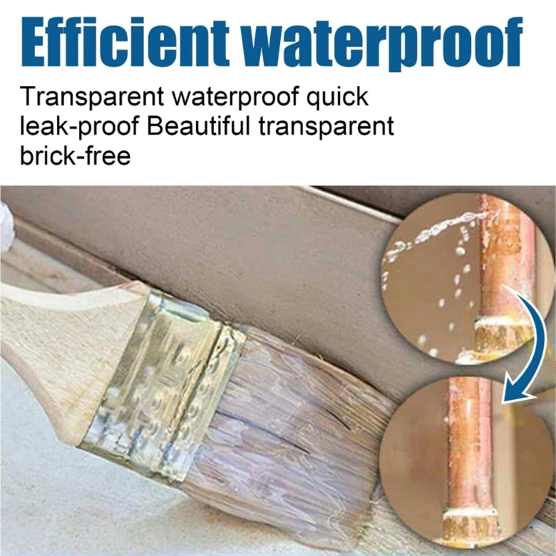 Versatile Clear Waterproof Glues Waterstopper Glues for Roofing, Balcony, and Bathroom Project Waterproof Glues Sealant Y3ND