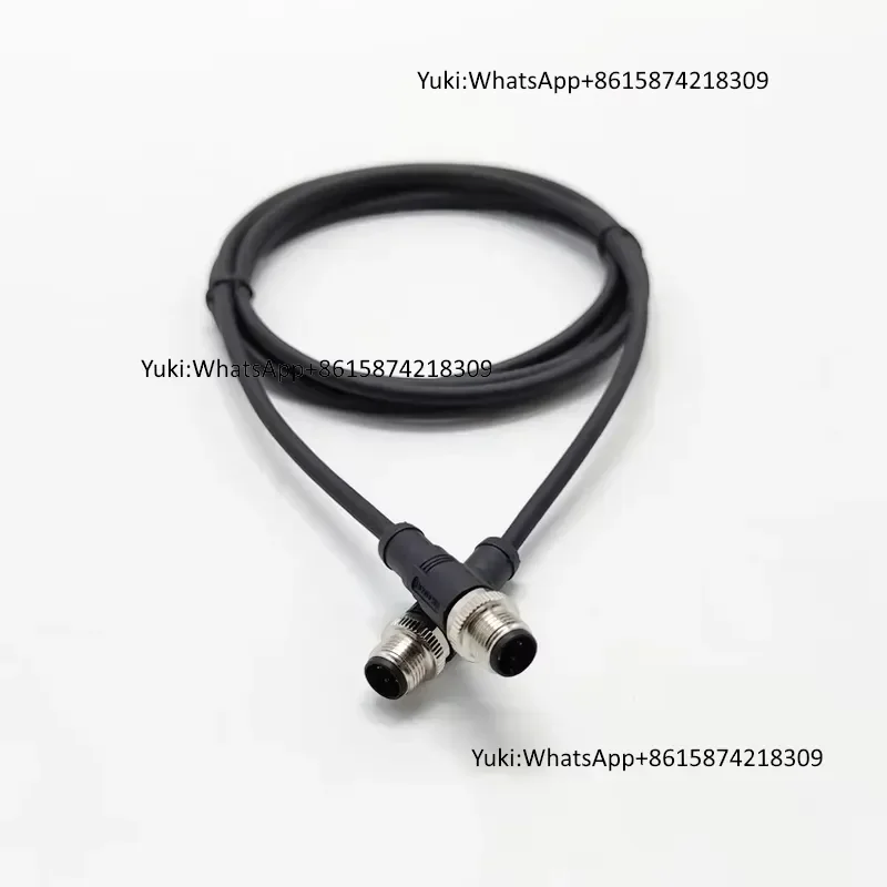 Customizable Wire Length D Code M12 4Pin PUR PVC Wire Harness Induction Straight Elbow Male Female Cable Connector for