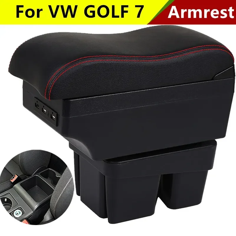 Car Armrest Box for Volkswagen VW Golf 7 Mk7 2014 - 2019 Modify Parts 2015 2016 2017 2018