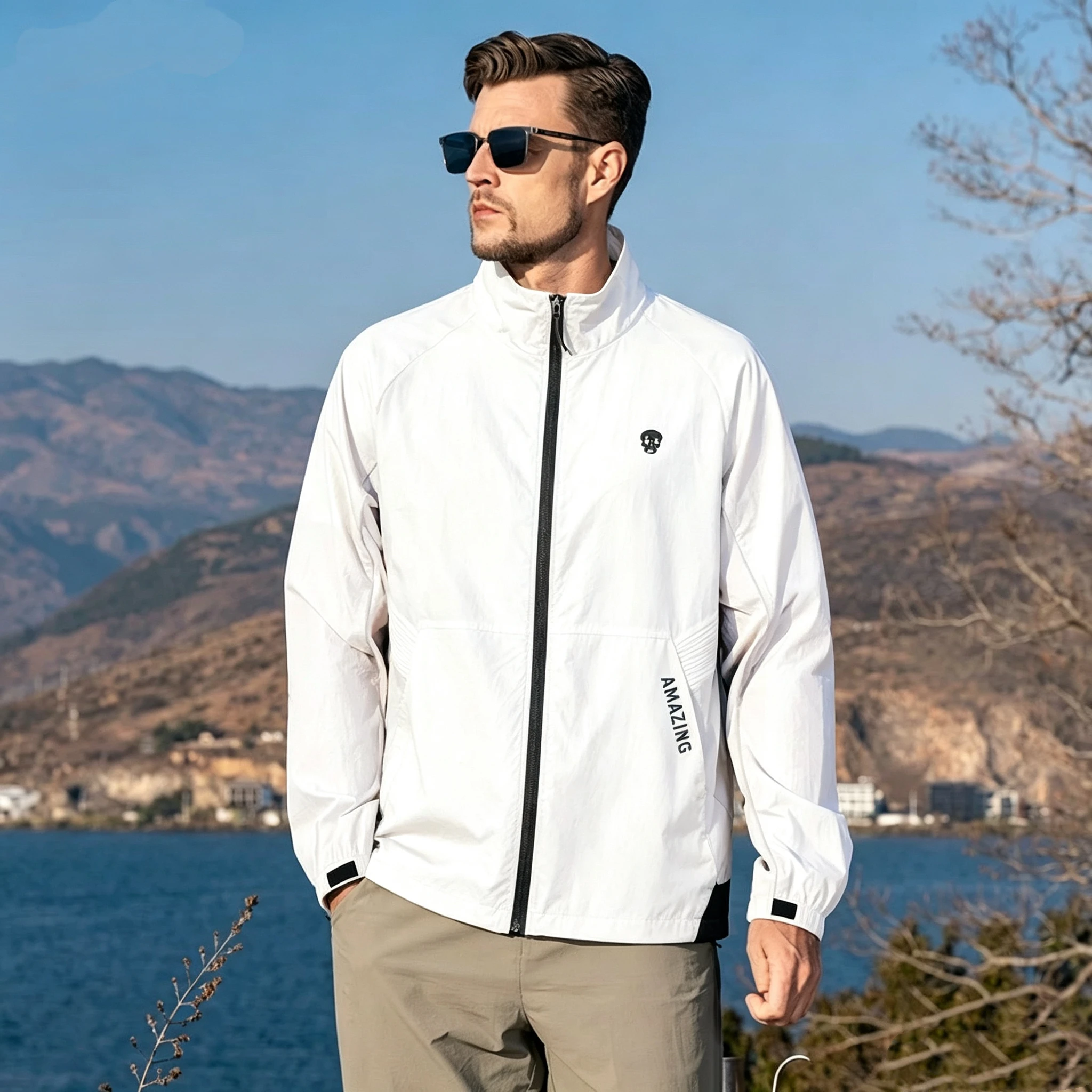 New Men Summer Thin Sunscreen Golf Jacket Man Breathable Quick Drying Golf Jersey Man Outdoor Brand Golf Top