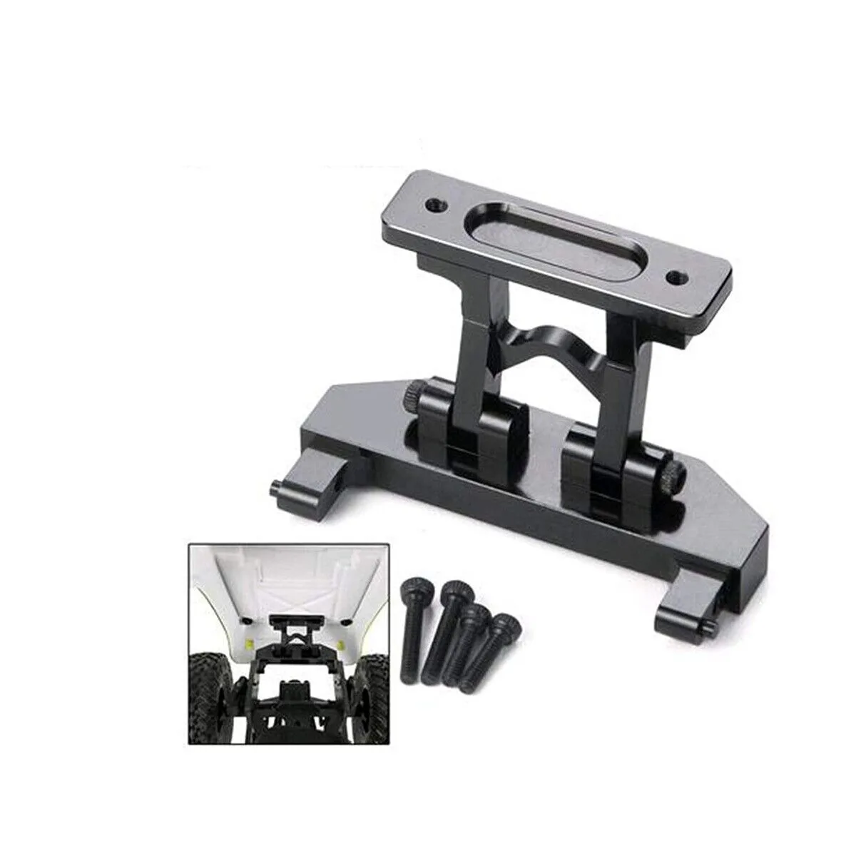 LCX Racing 1/24 RC Crawler CNC Aluminum Rear Body Mount for Axial SCX24 AX24 Upgrades Parts Accessories