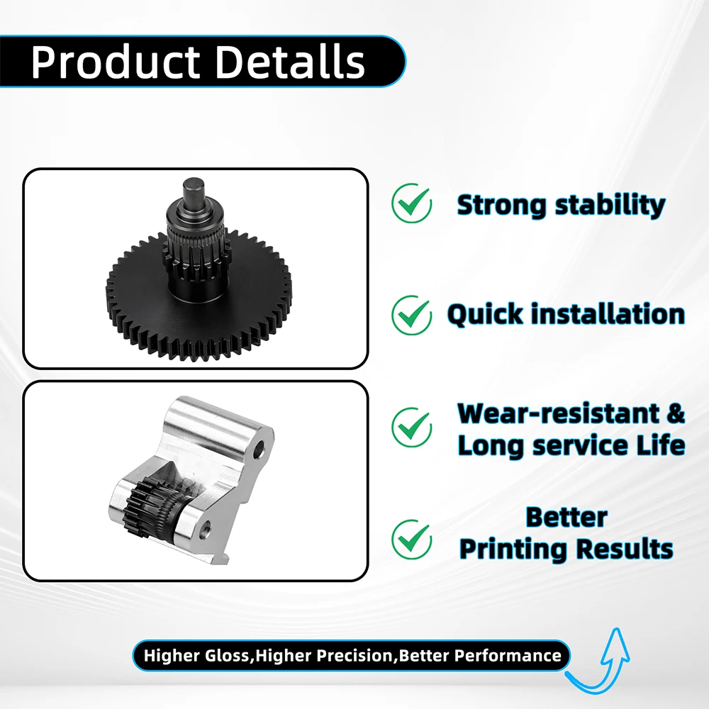 Integriertes Extruder-Getriebeset für Flashforge AD5X Filament-Zuführungsanlage Vollmetall-Griffgetriebe für AD5X Druckerzubehör – Detail 2