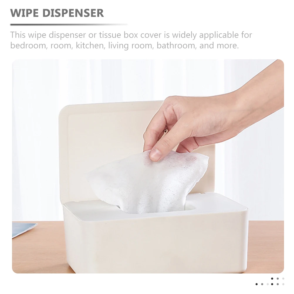 

2pcs Wet Tissue Box Refillable Wipes Container Bathroom Holder Dispenser PP Material Compact Travel Case Organize Prevent Drying