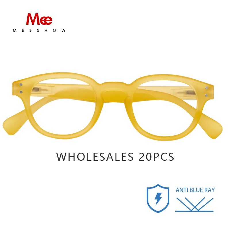 Meeshow wholesales 20pcs Reading Glasses Anti blue ray eyeglasses Stylish Quality Men Women blue light blocking presbyopia 1513