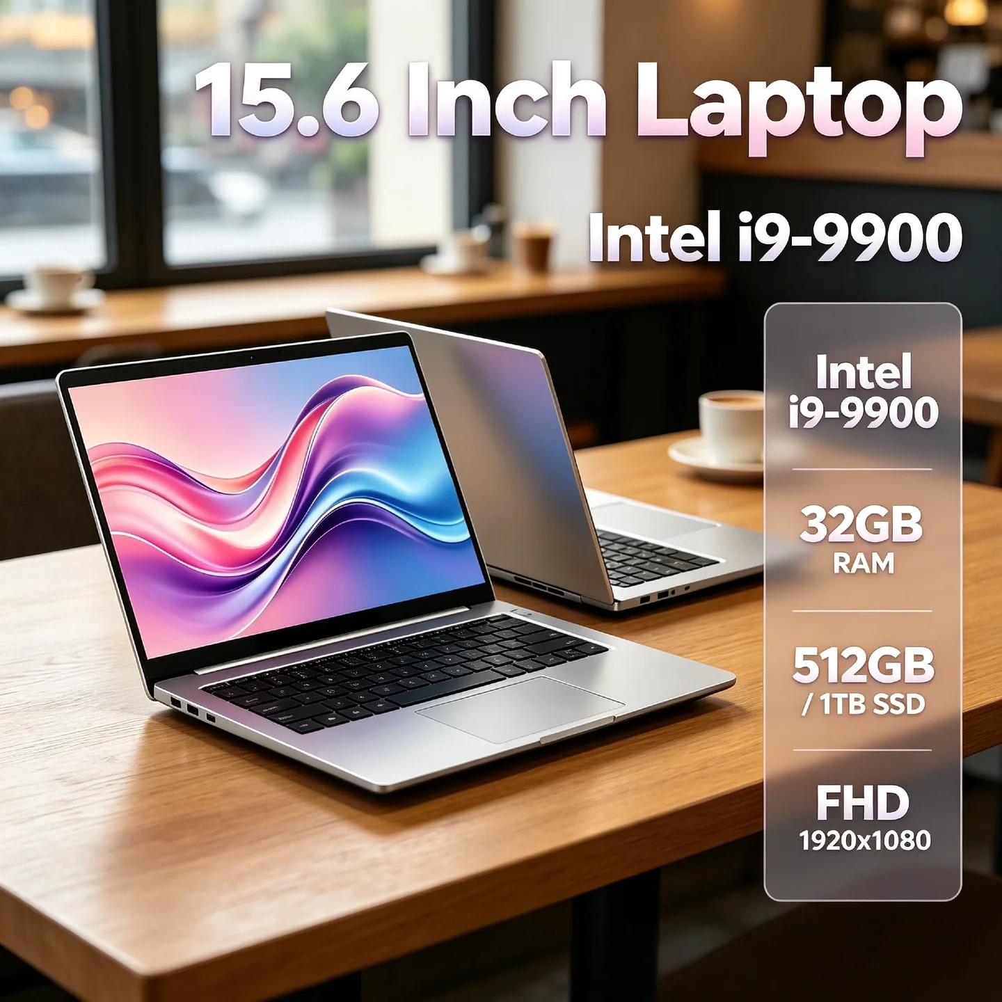 Intel i9 9900 for Gaming & Office 15.6 Inch Laptop Zero Compromise 8C 16T 5GHz 32GB RAM 512GB/1TB SSD, FHD 1920x1080 Elite