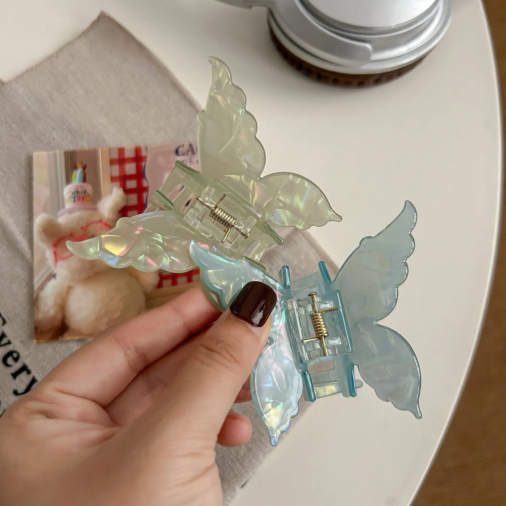 

Французская заколка для волос в виде бабочки, заколка в виде сказочных когтей для женщин, уксусные банты для волос, модные аксессуары для волос, головной убор в виде бабочки для девочек