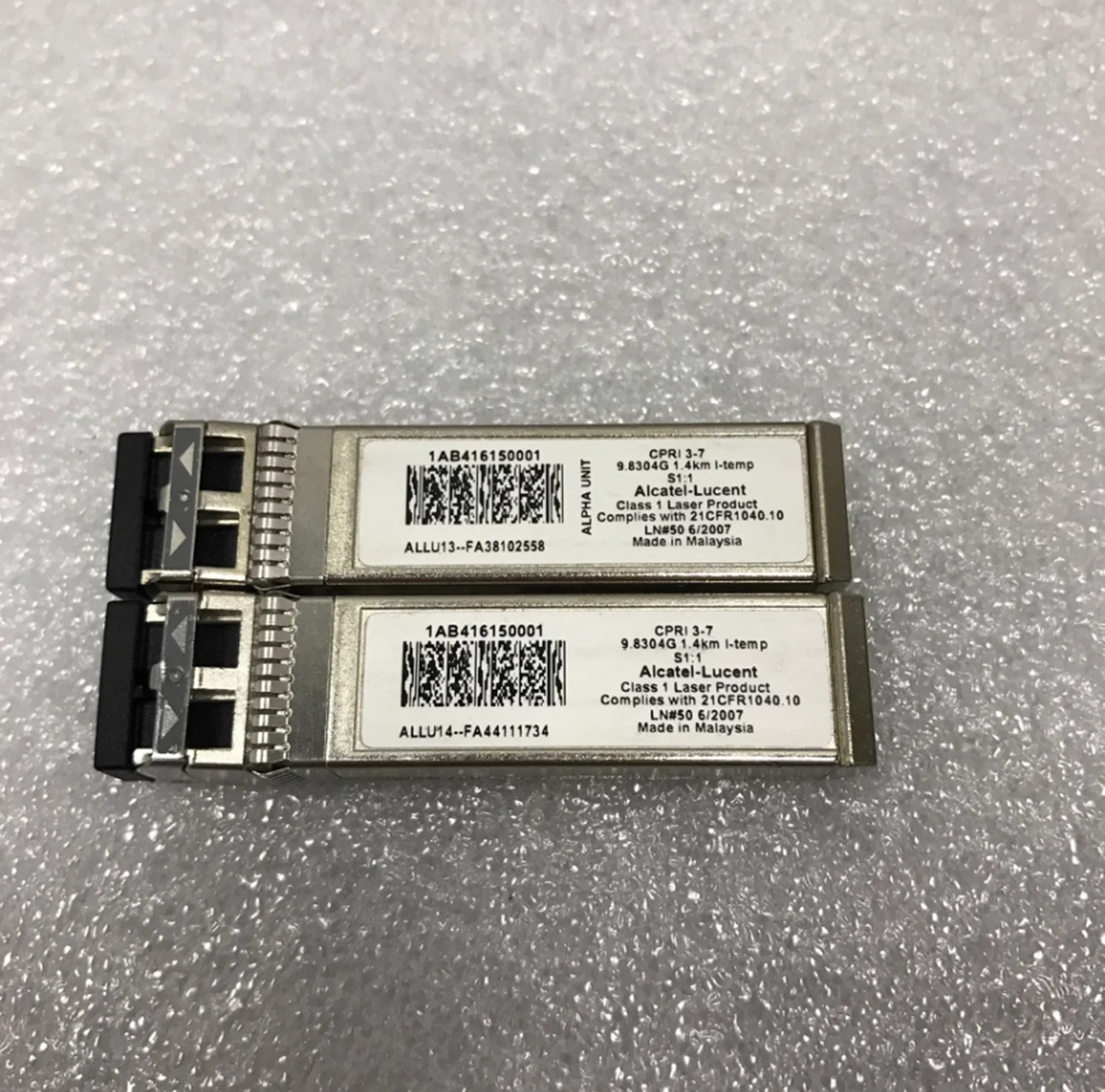 Alcatel-Lucent Fiber Module SFP 10G 1AB416150001 9.8304G 1.4KM CPRI 3-7 SMDF/Alcatel Complies With Transceiver Switch