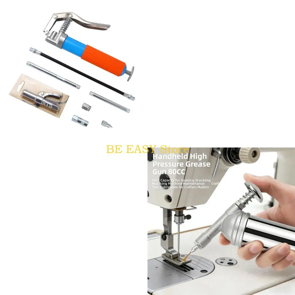 E28F Lightweight Manual Grease Guns Set For Car Garage And Workshop Use Featuring Ergonomic Handle Design