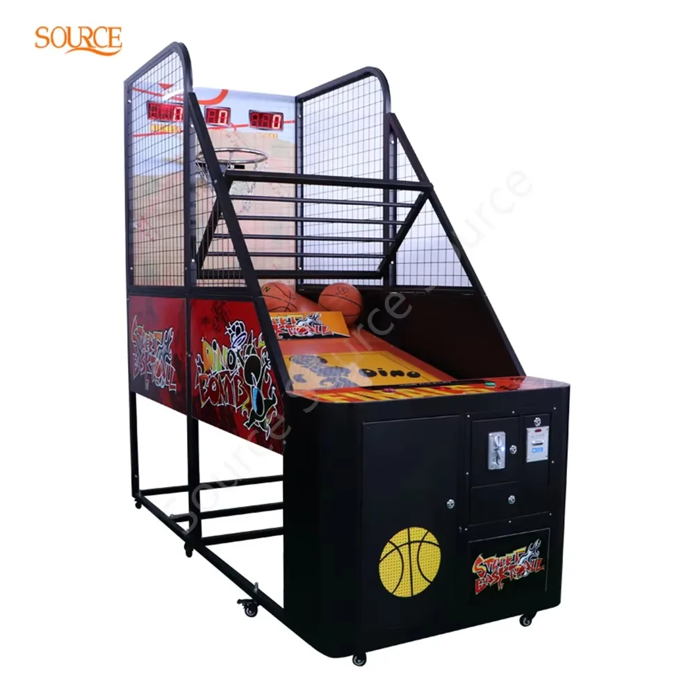 Jeu de basket-ball d'arcade de tir de sport d'intérieur, à pièces pour les centres de jeu de course, nouveau design