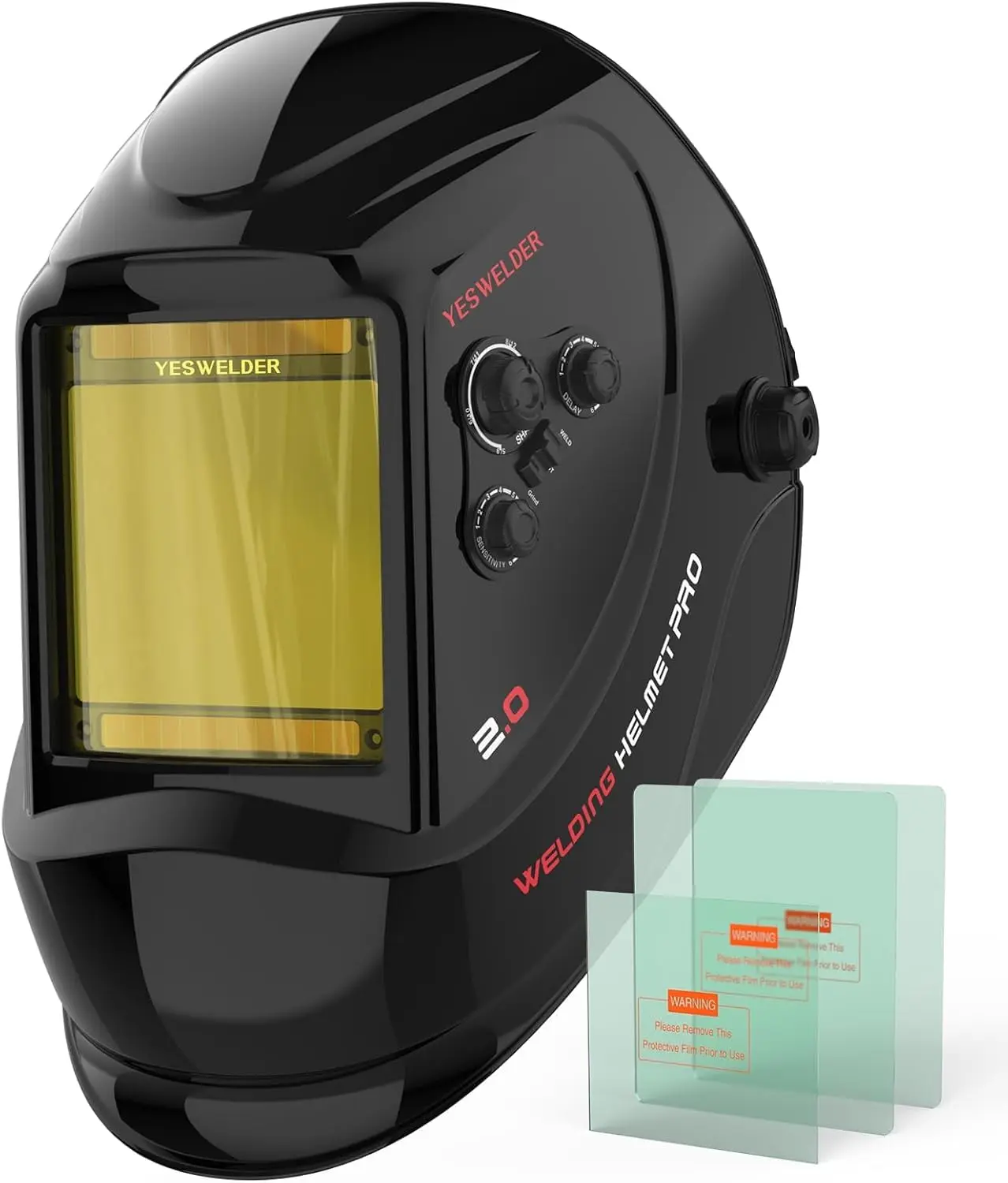 

Сварочная маска с большим экраном и автоматическим затемнением, блокирующая синий свет, на солнечной батарее, 4 датчика дуги для TIG, MIG, ARC, CUT, GRIND